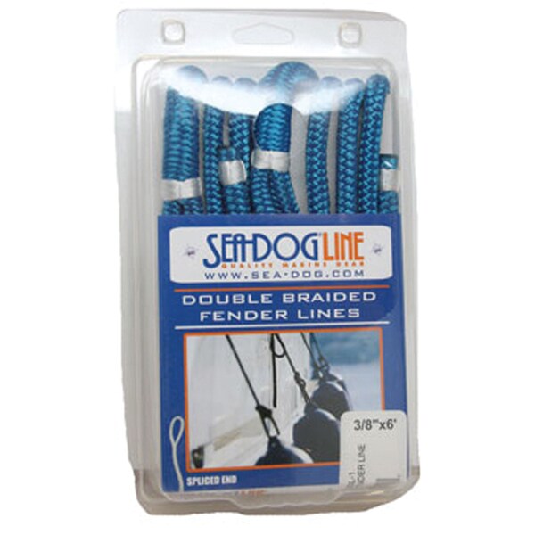 Sea-Dog 302106006BK-1 Double Braided Fender Line - 1/4" x 6', Black 302106006BK-1 - main